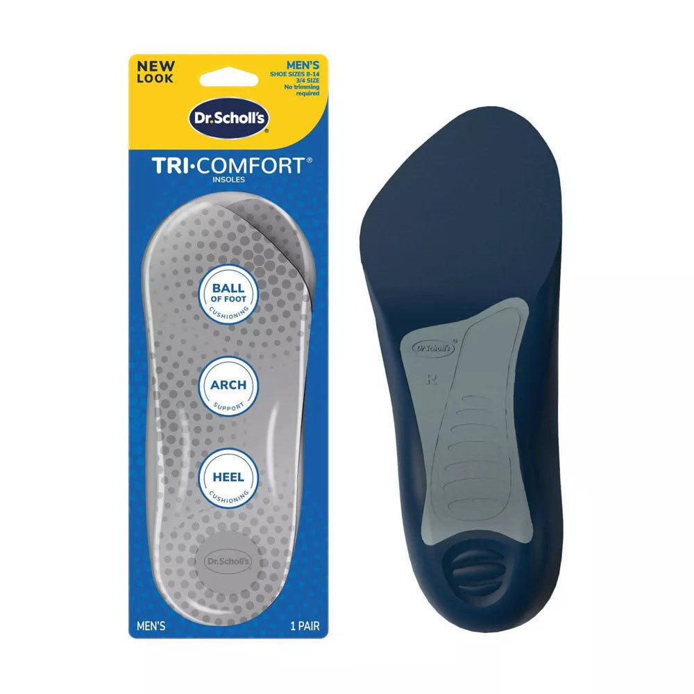 Dr Scholls Comfort Tri Comfort Insoles For Men, Size 8-12, 1 Pair